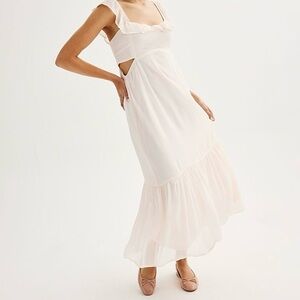 Blush Pink Ruffle Dress  Sleeveless